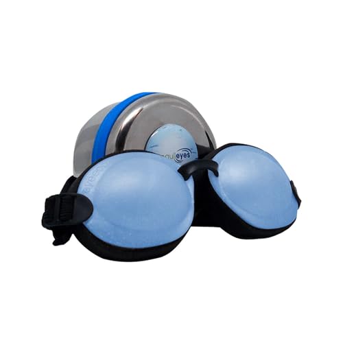 Eye Eco Tranquileyes Mini Sleep Eye Mask – Dark Eye Mask for Dry, Irritated Eyes - Soft Comfort Eye Shade - Adjustable Straps Creates Darkness – Travel, Nap, Sleep – Blue, Not One-Size-Fits-All