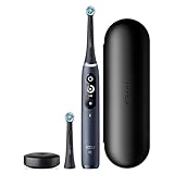 Oral-B iO Deep Clean + Protect Rechargeable Electric Toothbrush, Black with a iO Series 7 Toothbrush, 2 Replacement Brush Heads, and a Charging Travel Case