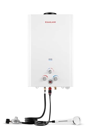 GASLAND 5.28 GPM Outdoor Tankless Liquid Propane Water Heater 20L, High Efficiency On Demand Hot Water Heater for Large Group, Off Grid, Mobile Home, Outdoor Kitchen, BE528