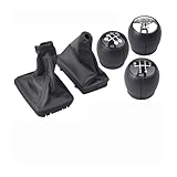 IVQRZMKLY Shift Knob Fit for Opel Corsa C (01-06) TIGRA B(04-12) Combo C(01-11) Car MT 5 Speed Gear Shift Knob with Gaiter Boot Cover Handbrake Case Compatible(3PCS-B)