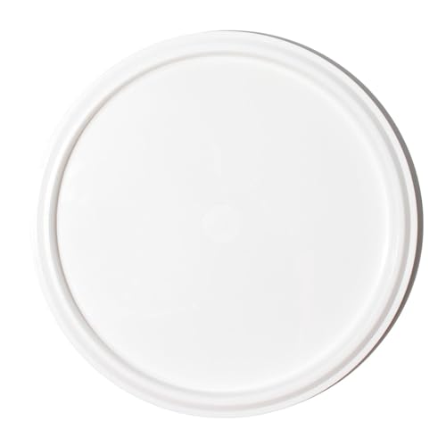 10-Count Plastic Ice Cream Tub Lids White Color | Fits 1.5, 2.5 & 3 Gallon Tubs | UNIQ Frozen Dessert Supplies