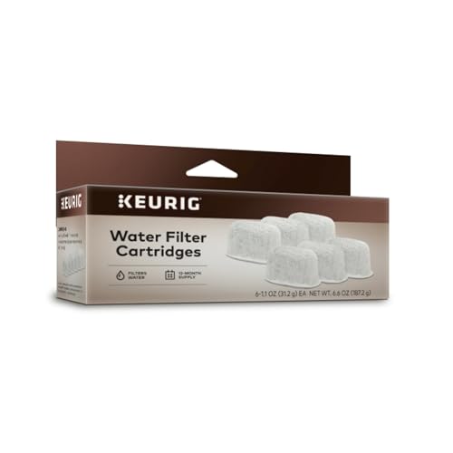 Keurig Water Filter Refill Cartridges, Replacement Water Filter Cartridges, Compatible with 2.0 K-Cup Pod Coffee Makers, 6 Count