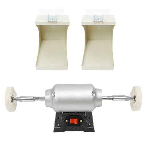 110V Dental Polishing Lathe Machine, 3000RPM Bench Buffing Grinder with Lighting & Vacuum Pipe, suitable for Dental Lab, Jewelry Casting, Woodworking & DIY Projects 550W