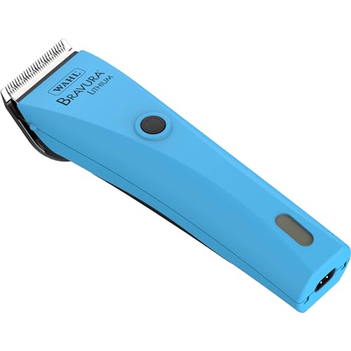 WAHL Professional Animal Bravura Lithium Ion Clipper - Pet, Dog, Cat, and Horse Corded / Cordless Clipper Kit, Turquoise (41870-0438)