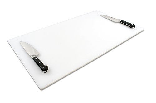 Thirteen Chefs Extra Large 30 x 18 Inch Cutting Board for Meats, Game and Fish – 1/2 Inch Thick HDPP Plastic for Food Service, 10 pounds