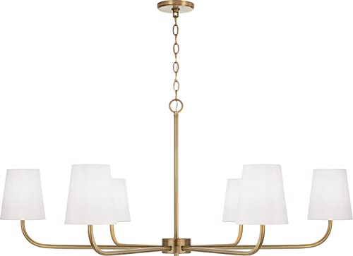 Capital Lighting Brody - 6 Light Chandelier in Minimalist Style-21.25 Inches Tall and 47 Inches Wide-Aged Brass Finish -Traditional in