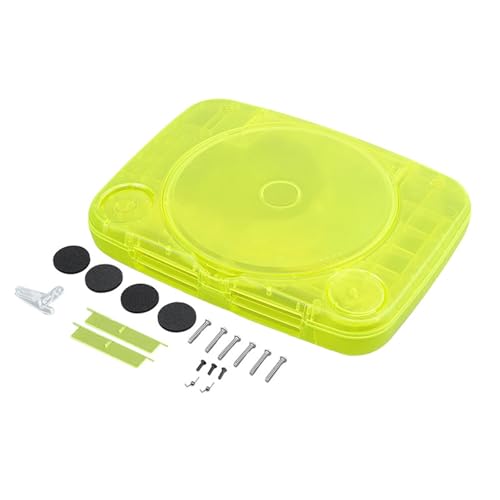 Hzxkqmil Replacement Shell Game Console Case for PlayStation PS One, Translucent Housing Cover Kit Accessories for PS ONE Retro Video Game Console (Transparent Green)