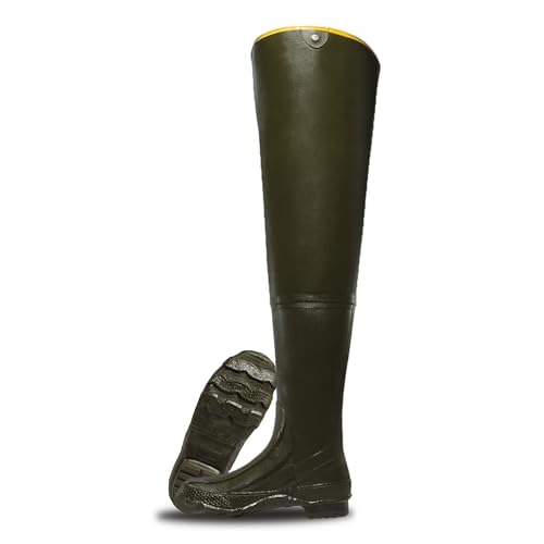 LaCrosse Grange 32" Hip Waders for Men Featuring Waterproof Rubber, Slip-Resistant Design, Calf Harness, and Eva Footbed, Green - 10 M