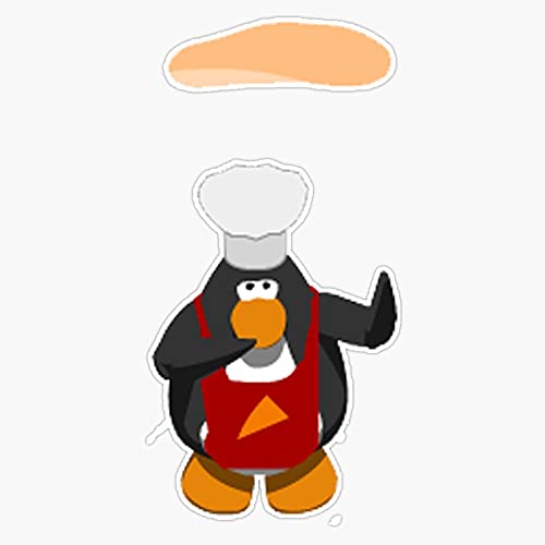 Club Penguin Pizza Parlor Chef Nostalgia Cp Puffles Vinyl Sticker Laptop Decal Car Bumper Window Waterproof 6 Mil 5"