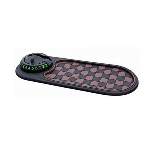 Multifunction Car Anti-Slip Mat Auto Phone Holder，Car Anti Slip Mat Phone Holder，Rotatable Anti Skid Car Dashboard Pad with Temporary Parking Numbe and Large Pad for Phones Sunglasses Keys Gadgets(A)