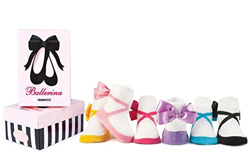 Trumpette Baby-girls Newborn New Ballerina Sock Set, Multi, Small (0-12Months)