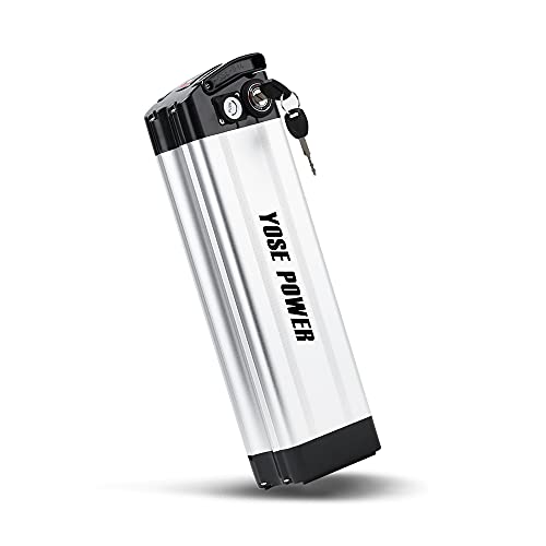 Yose Power 36V13Ah Ebike Battery, XH370-10J Silver Fish Lithium-ion Pedelec Battery with Charge for 250W/350W/500W Electric Bike Bicycles Folding Bike Mountain Bike Motor (US Warehouse)