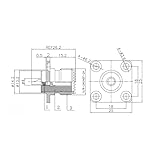 axhsunetc 10pcs UHF SO239 Female Connector Kit Panel Mount Chassis Mount 4-Hole Jack Flange Solder Cup RF Coax Coaxial Connectors UHF-KF Adapter