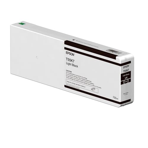 Epson T55K7 Tracer Ink Cartridge for SureColor SC-P6000 P7000 P8000 P9000 Light Black 700 ml (Replaces T8047)