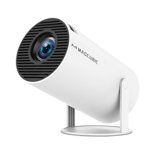 Magcubic HY300PRO Mini Projector with WiFi and Bluetooth, 4K Support Smart Portable Projector Auto Keystone , Air Mouse Remote, Voice Control, 180 Degree Rotation, Home Video Proyector Android 11