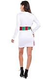 Tipsy Elves Christmas Sweater Dresses for Women - Cute Winter Themed Dresses - Instant Holiday Outfits - Women's Easy White Snowman Scarf Christmas Sweater Dress Size Medium