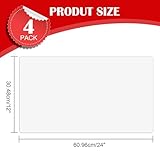 Blank Car Magnets, 24" x 12", 4 Pack Car Door Magnets Signs for Vehicle, Rounded Corners Blank White Flexible Magnet Sheet Stickers for Car to Advertise Business and Personalized Decal