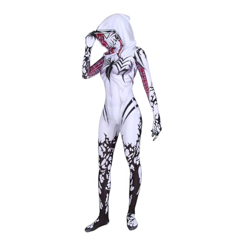 yrkasvr Superhero Cosplay Costumes for Women Adult Halloween Bodysuits Spandex Costume(2XL,White)