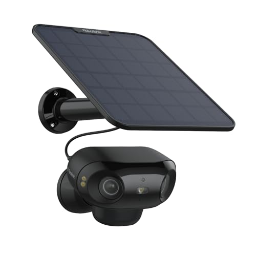 REOLINK Argus 4 Pro Black, 4K Dual-Lens 180° Solar Security Cameras Wireless Outdoor, 8MP ColorX Night Vision for Home Surveillance, 5G/2.4GHz WiFi, AI Detection, No Subscription, Home Hub Compatible