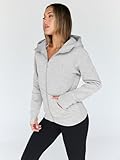 Trendy Queen Womens Zip Up Hoodies Fleece Jackets Oversized Sweatshirts Fall Fashion Outfits Sweaters Winter Clothes Grey M