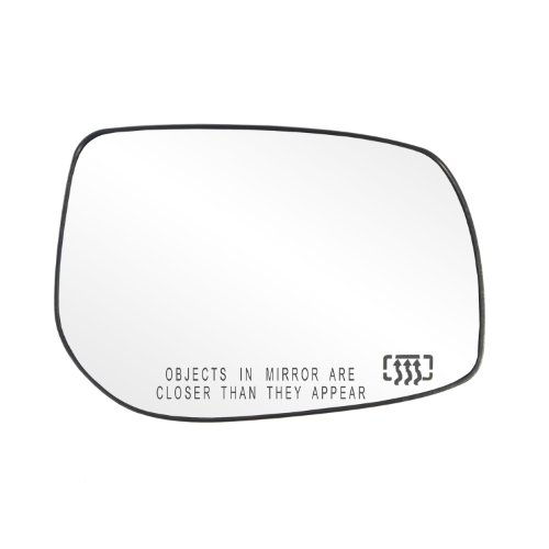 Passenger Side Heated Mirror Glass w/backing plate, Toyota Corolla US Built, Matrix, 4 7/8" x 7" x 7 1/2"