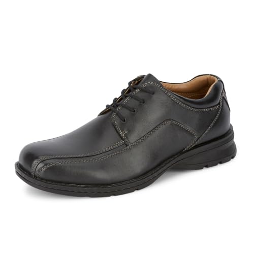 DOCKERS Mens Trustee Leather Dress Casual Oxford Shoe, Black, 15 W
