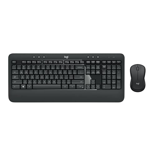 Logitech MK540 Advanced Wireless Keyboard and Mouse Combo for Windows, 2.4 GHz Unifying USB-Receiver, Multimedia Hotkeys, 3-Year Battery Life, for PC, Laptop