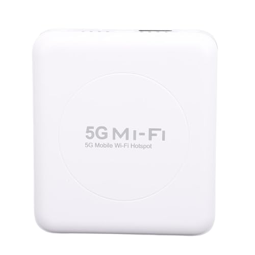 XUMIUZIY Portable 5G WiFi 6 Router with Dual - Mode 5G 1.6Gbps, 10000mAh Battery, Plug and Play SIM Support for Travel Outdoor Home Use