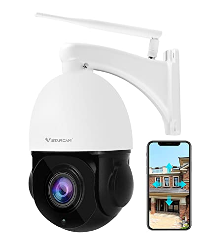 VSTARCAM PTZ Camera Outdoor, 4MP 18X Optical Zoom Outdoor Security Dome Camera with 165ft IR Night Vision,AI Humanoid Detection