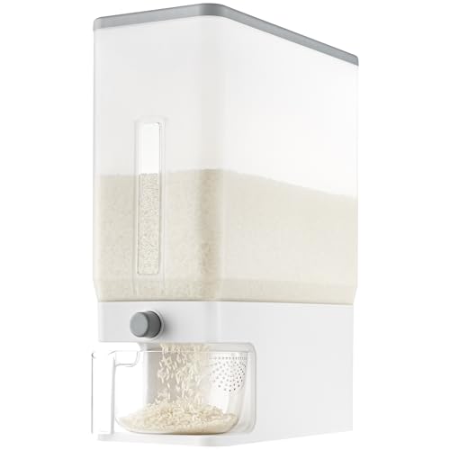 Lifewit Rice Dispenser 25 Lbs(11.3kg), Rice Storage Container Sealed Moisture Proof with Measuring Cup for Kitchen Pantry Household, BPA-Free