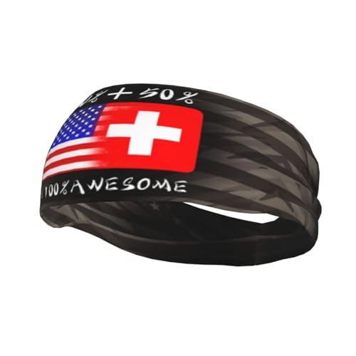 Half America Half Swiss Multifunctional Sweatband for Running Basketball Fitness Men and Women3