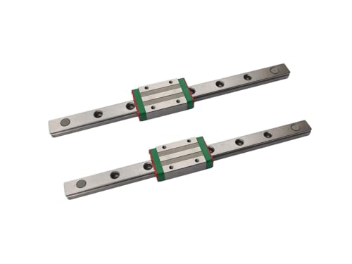 Mssoomm Miniature Linear Sliding Guideway Rail 2Pcs MGN15 MR15 51.18 inch / 1300mm + 2Pcs MGN15-H Type Linear Slider Carriage Block for CNC Machine
