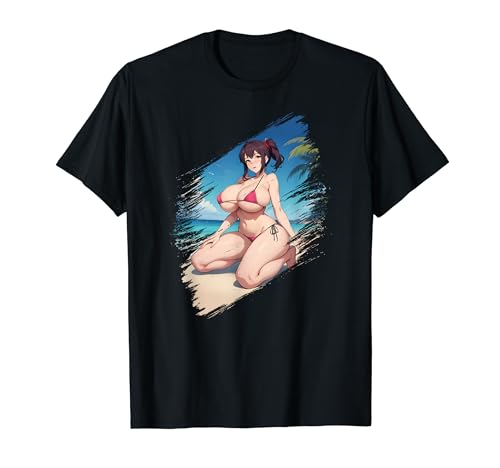 Big Boobs Anime Manga Girl Women Bikini T-Shirt