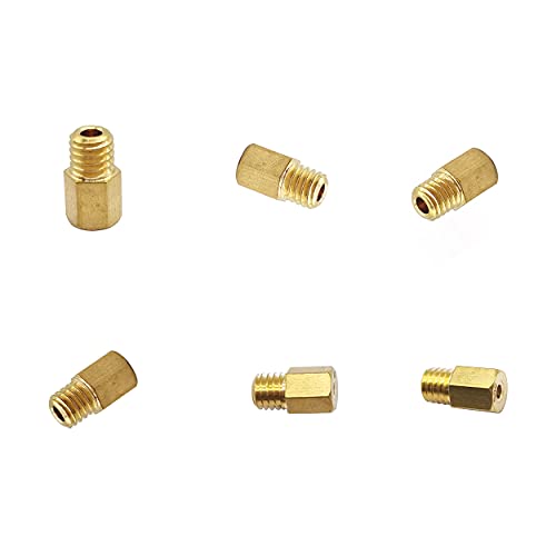 TM24 TM28 carburetor Hexagon Main Jet Nozzle, 6mm Hex Head 4/042 Primary Jet Fit for Mikuni Carburetor AX100 TZR125/250 Two-stroke Vehicles (115# 120# 125# 130# 135# 140#)