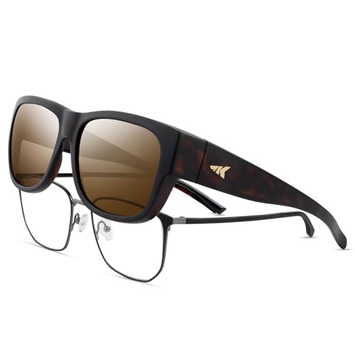 KastKing Chariton Fit-Over Polarized Wrap Around Over Sunglasses for Men and Women, Ideal for Driving Fishing Cycling Running