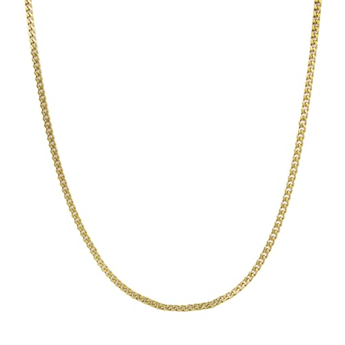 GLD Micro Cuban Link Chain for Men and Women - 18K 3MM Yellow Gold - 20”