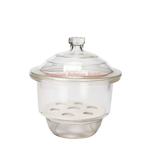 Deschem 300mm Glass Desiccator Jar,30cm Laboratory Dessicator Dryer W/Porcelain Plate