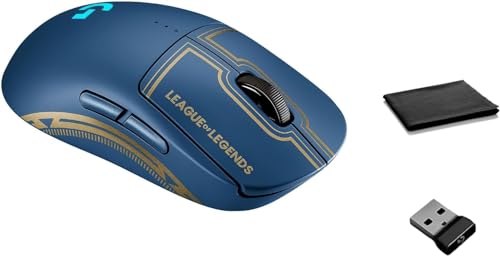 Logitech Pro Wireless Gaming Mouse - League of Legends Edition - Hero 25K Sensor, Lightspeed, Programmable Buttons, Designed for League of Legends Players, W/Cleaning Cloth