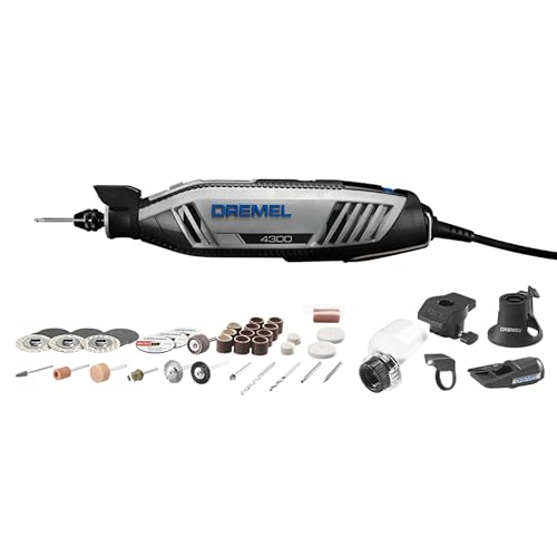 Dremel 4300-5/40 High Performance Rotary Tool Kit with LED Light- 5 Attachments & 40 Accessories - Ideal for Grinding, Cutting, Wood Carving, Sanding, and Engraving