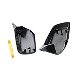 KYYET Carbon Fiber Look M Style Side Wing Mirror Cover Caps Compatible with BMW 5 Series E60 E61 E63 E64 2003-2007 Pre-Lci