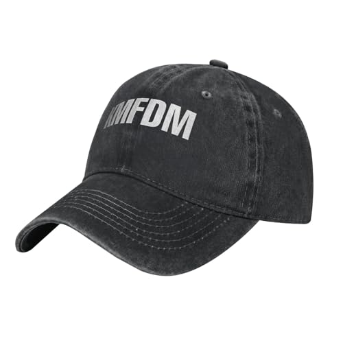 Kmfdms Logo Denim Baseball Cap Adjustable Outdoor Sports Sun Cap for Mens Womens