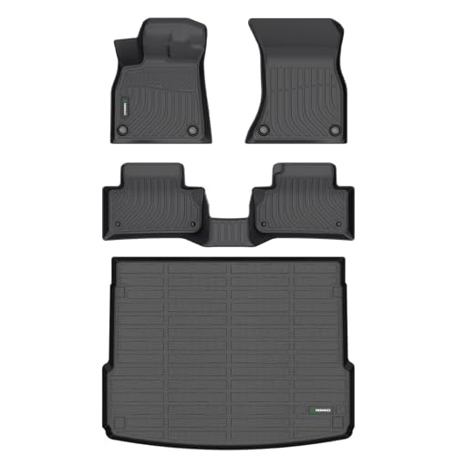 ANBINGO®Floor Mats for Audi Q5 SQ5 2018-2024 TPE Rubber Liners Accessoires for Audi Q5 SQ5 2018-2024 All Season Guard Odorless Anti-Slip Mats for 1st & 2nd Row