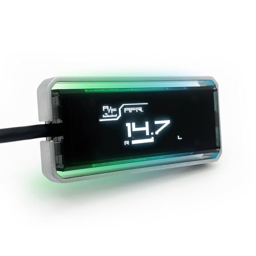 Shadow OBD2 Digital Gauge Display D-Meter 2 - Compact & Futuristic, Vibrant RGB & ARGB Ambient Rainbow Backlight, Multi-Functional Meter for 12V & 48V Cars Newer Cars