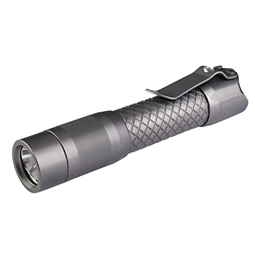 MecArmy PS14 Super Bright Tactical Flashlight, Rechargeable, Dual Color Temperature, IPX8 Water-Resistant, 1200 Lumens XPL-HD LED, 5 Light Modes for Camping and Hiking (Titanium, Sandblasted)