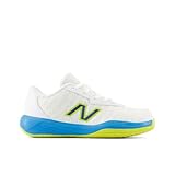 New Balance Kid's 996v5 Unity of Sport Tennis Shoe, White/Spice Blue, 5 US Unisex Big