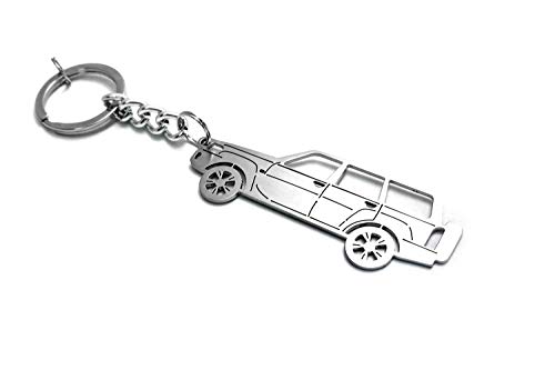 AWA Keychain With Ring For Nissan Patrol Y61 Steel Key Pendant Chain Automobile Gift Car Design Accessories Laser Cut Home Key
