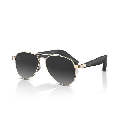 GetD Wireless Bluetooth Sunglasses for Men and Women,Smart Sunglasses Aviator Open Ear Voice Control and Calling with Speakers,Smart Audio Glasses with AI Assistant &Translation for Traveling Driving