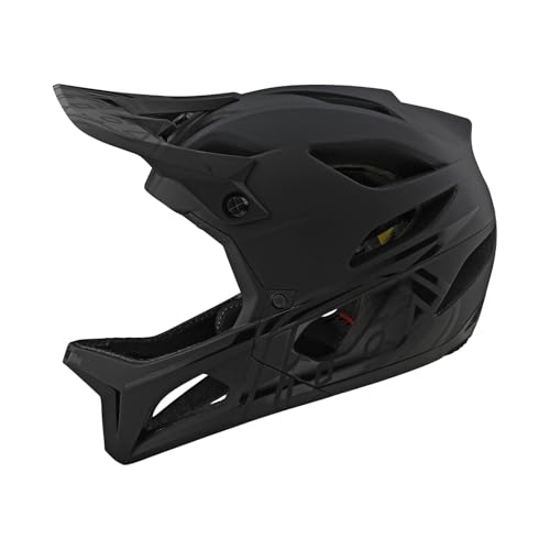 Troy Lee Designs Stage MIPS Stealth Full-Face Mountain Bike Helmet. Max Ventilation Lightweight EPP EPS Racing Downhill DH BMX MTB - Adult Men Women Unisex (Midnight, MD/LG)