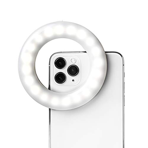 LITTIL Selfie One - Ring Light for Phone, iPhone, Android or Laptop | 3 Adjustable Light Modes | Rechargeable Batteries | Clip On Design | Perfect for Beauty, Influencers, Creators