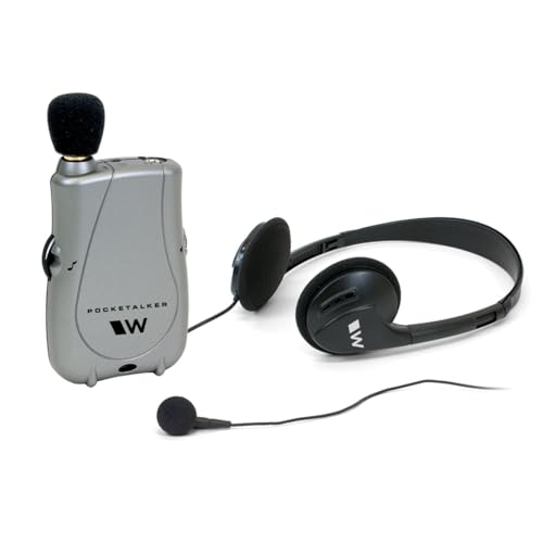 Williams Sound Pocketalker Ultra Hearing Amplifier | Easy-to-Use Hearing Amplifier for Seniors | Amplified Sound Assistive Listening Device with Headphones for Elderly | Hearing Assist Earbuds